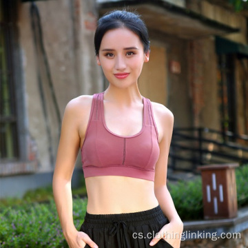 Cross Back Strappy Sports Bra Yoga Cvičební podprsenky